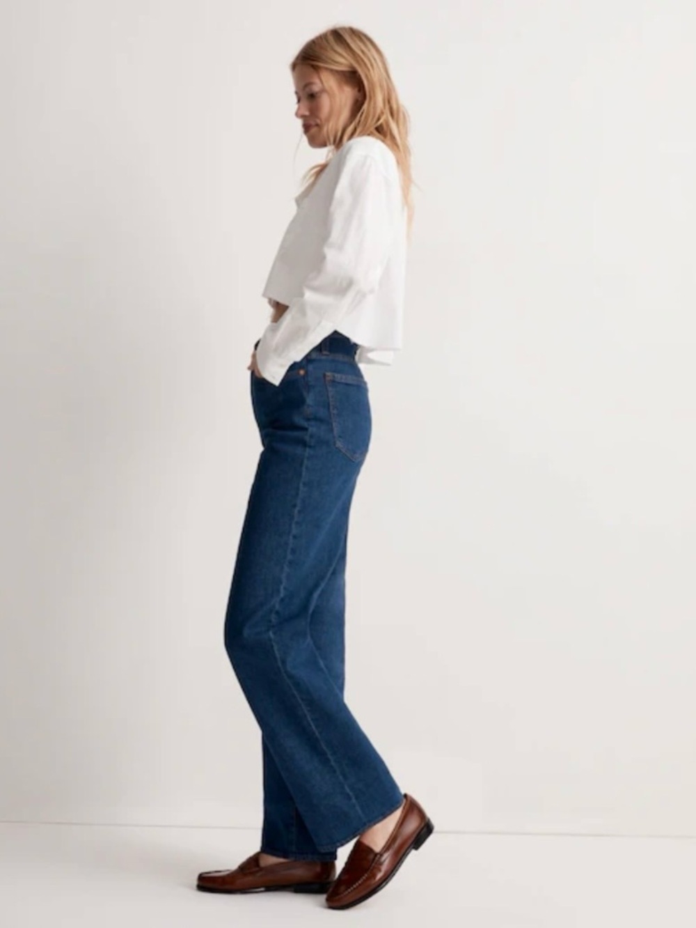 Madewell Petite Perfect Vintage Wide Leg Jean High Waist Fairdale Wash 24P - Picture 2 of 15